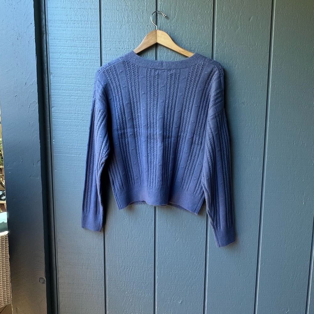 Active USA Blue Button Front Cardigan - NWT - Picture 2 of 12